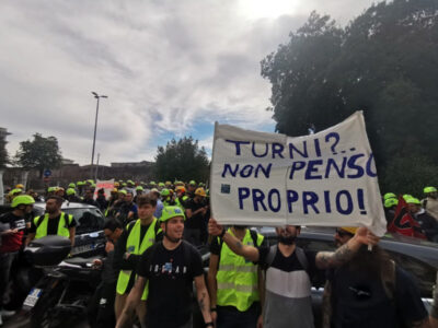 Protesta ferrovieri Roma